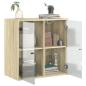 Preview: Wandschrank mit Glastüren Sonoma-Eiche 68x37x68,5 cm