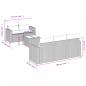 Preview: 6-tlg. Garten-Sofagarnitur mit Kissen Beige Poly Rattan