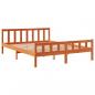 Preview: Massivholzbett ohne Matratze Wachsbraun 150x200 cm Kiefernholz