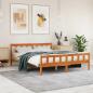Preview: Massivholzbett ohne Matratze Wachsbraun 150x200 cm Kiefernholz