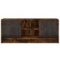 Preview: TV-Schrank mit Glastüren Räuchereiche 102x37x42 cm