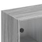 Preview: Bücherschrank mit Türen Grau Sonoma 136x37x142 cm Holzwerkstoff