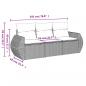 Preview: 3-tlg. Garten-Sofagarnitur mit Kissen Schwarz Poly Rattan