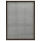 Preview: Insektenschutz-Plissee für Fenster Aluminium Braun 80x120 cm