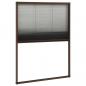 Preview: Insektenschutz-Plissee für Fenster Aluminium Braun 80x120 cm