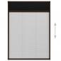 Preview: Insektenschutz-Plissee für Fenster Aluminium Braun 80x120 cm