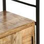 Preview: Bücherregal 4 Ebenen 124x30x180 cm Raues Mangoholz