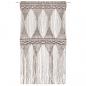 Preview: Makramee Vorhang Taupe 140x240 cm Baumwolle