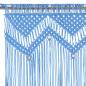 Preview: Makramee Vorhang Blau 140x240 cm Baumwolle