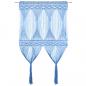 Preview: ARDEBO.de - Makramee Vorhang Blau 140x240 cm Baumwolle