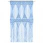 Preview: Makramee Vorhang Blau 140x240 cm Baumwolle
