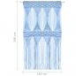 Preview: Makramee Vorhang Blau 140x240 cm Baumwolle