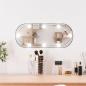 Preview: ARDEBO.de - Wandspiegel mit LED-Leuchten 20x50 cm Glas Oval
