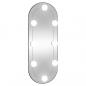 Preview: Wandspiegel mit LED-Leuchten 20x50 cm Glas Oval