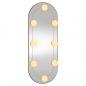 Preview: Wandspiegel mit LED-Leuchten 20x50 cm Glas Oval