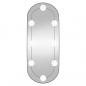 Preview: Wandspiegel mit LED-Leuchten 20x50 cm Glas Oval