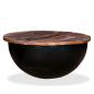 Preview: Couchtisch Altholz Massiv Schwarz Schalenform