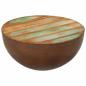 Preview: Couchtisch Schalenform mit Stahlboden Altholz Massiv 