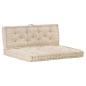 Preview: ARDEBO.de - Palettenauflagen 2 Stk. Baumwolle Beige