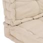Preview: Palettenauflagen 2 Stk. Baumwolle Beige