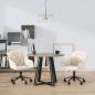 Preview: ARDEBO.de - Esszimmerstühle 2 Stk. Drehbar Creme Samt