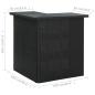 Preview: 4-tlg. Gartenbar-Set mit Kissen Poly Rattan Schwarz
