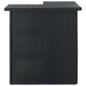 Preview: 4-tlg. Gartenbar-Set mit Kissen Poly Rattan Schwarz