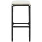 Preview: 4-tlg. Gartenbar-Set mit Kissen Poly Rattan Schwarz