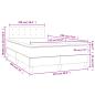 Preview: Boxspringbett mit Matratze & LED Cappuccino-Braun 120x190 cm