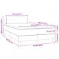 Preview: Boxspringbett mit Matratze Hellgrau 120x190 cm Samt