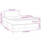 Preview: Boxspringbett mit Matratze Schwarz 120x190 cm Samt