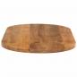 Preview: Tischplatte 120x50x3,8 cm Oval Massivholz Mango