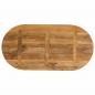 Preview: Tischplatte 120x50x3,8 cm Oval Massivholz Mango