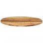 Preview: Tischplatte Ø 70x1,5 cm Rund Raues Massives Mangoholz