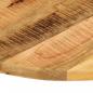 Preview: Tischplatte Ø 70x1,5 cm Rund Raues Massives Mangoholz