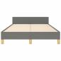 Preview: Bettgestell mit Kopfteil Dunkelgrau 120x190 cm Stoff