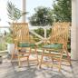 Preview: ARDEBO.de - Stuhlkissen 2 Stk. Blattmuster 40x40x7 cm Stoff
