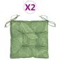 Preview: Stuhlkissen 2 Stk. Blattmuster 40x40x7 cm Stoff
