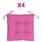 Preview: Stuhlkissen 4 Stk. Rosa 40x40x7 cm Stoff