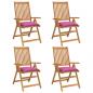 Preview: Stuhlkissen 4 Stk. Rosa 40x40x7 cm Stoff