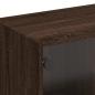Preview: TV-Schrank mit Glastüren Braun Eichen-Optik 102x37x42 cm