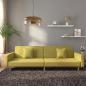 Preview: ARDEBO.de - Schlafsofa 2-Sitzer mit 2 Kissen Grün Stoff