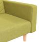 Preview: Schlafsofa 2-Sitzer mit 2 Kissen Grün Stoff