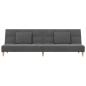 Preview: Schlafsofa 2-Sitzer mit 2 Kissen Hellgrau Stoff