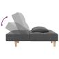 Preview: Schlafsofa 2-Sitzer mit 2 Kissen Hellgrau Stoff