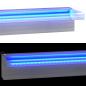 Preview: Wasserfall-Element mit RGB LEDs Edelstahl 60 cm