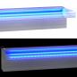 Preview: Wasserfall-Element mit RGB LEDs Edelstahl 108 cm