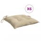 Preview: Palettenkissen 6 Stk. Beige 50x50x7 cm Oxford-Gewebe