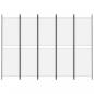 Preview: 5-tlg. Paravent Weiß 250x180 cm Stoff