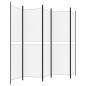 Preview: 5-tlg. Paravent Weiß 250x180 cm Stoff